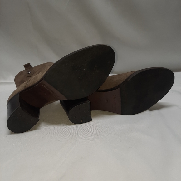 La Canadiene GrayishBrown Suede Block Stacked Heel Waterproof Boots 6.5 M - Picture 9 of 9